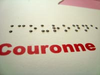 Braille et gros caract&egrave;re